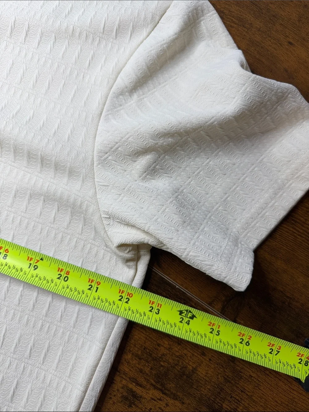 Men's Cream Short-Sleeve Shirt Jacket with Patch Pockets Relax Fit Size XL